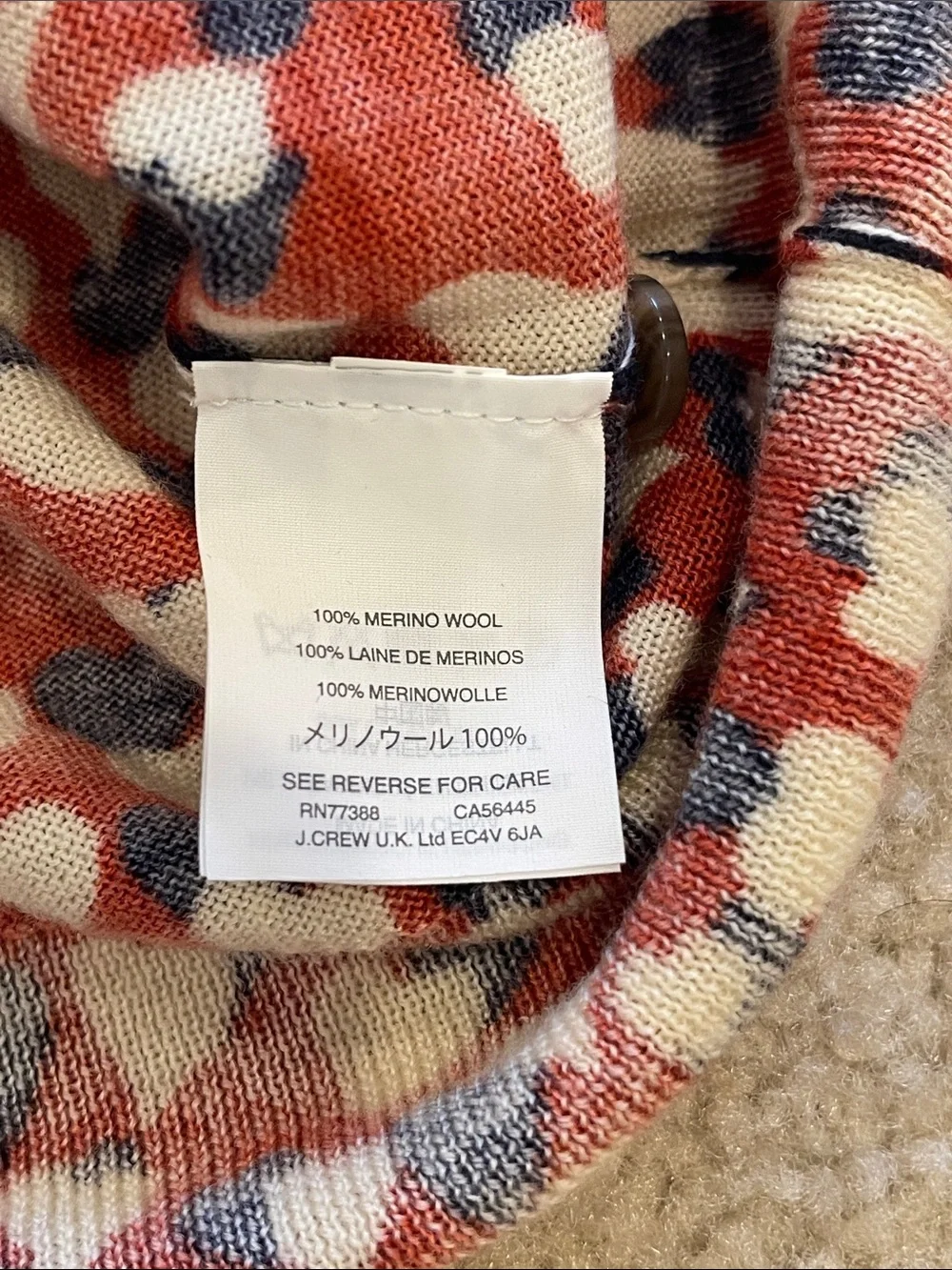 J.Crew Heart Pattern Sweater Size small
